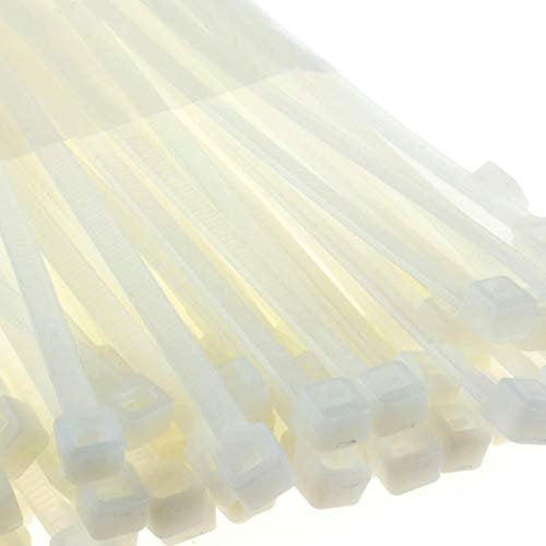 enTie Natural White Cable Ties 3.6mm x 200mm Nylon 66 UL Approved [50 Pack] [200mm x 3.6mm 50 Pack]