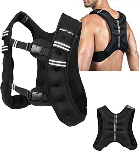Weight Vest Gilet da Allenamento con Pesi Giubbotto Zavorrato 5 KG Giacca da Corsa Running Bodybuilding Calisthenics Perdita di Peso