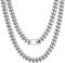 Bestyle Kette Männer 9mm Gliederkette Herren Edelstahl Cuban Links Chain Silber Panzerkette Hip Hop Schmuck Kettenlänge 66cm