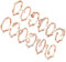 FUNEIA 12 Stücke Verstellbare Ringe Damen 14 Karat Vergoldete Gold Silber Rosegold Ring set Knöchelringe Daumenringe Set Rose Mond Stern Stapelbare Ringe Offene Fingerringe Frauen Mädchen (Roségold)