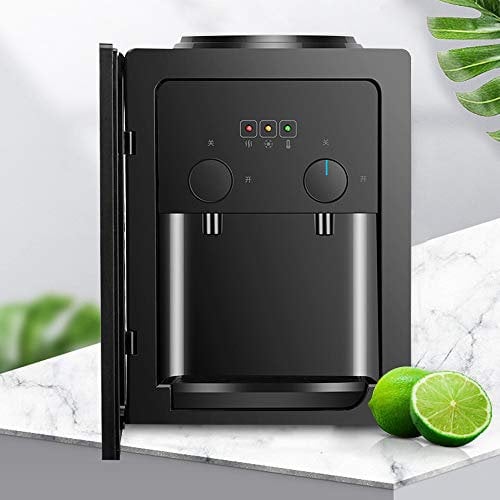 KOLHGNSE Dispensador de agua eléctrico de 550 W caliente fría fuente térmica para oficina casa, Negro, 270x 235x 370mm (HG-HJWJL-001)