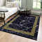 Mazovia Modern Teppich - Kurzflor Waschbar - Weich Teppich für Wohnzimmer, Schlafzimmer, Esszimmer – Teppiche Marmor Abstrakt Muster - Schwarz Gold 160 x 230 cm