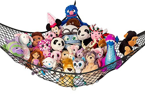 Lilly's Love Teddy Hammock - Toy Storage for Soft Stuffed Animals - (Black)