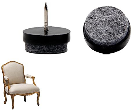 20 patins en feutre vissables pour pieds chaise - Pour tables en bois, armoires Curio, chaises, caisses en cèdre et meubles en bois