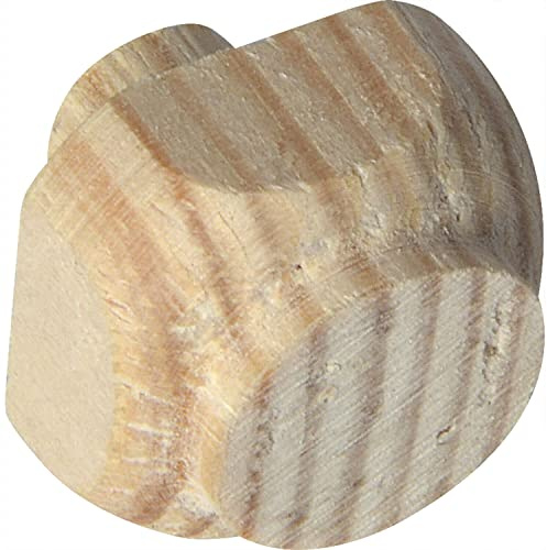 ALLES IM GRIFF Holz Ziernagel 10x10mm, Zapfen ø 10mm - Deko Ziernagel aus Holz, Kiefer roh