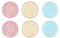 Björn, Collection Pattern, Lot de 6 Assiettes Plates en Porcelaine, Bleu Clair/Rouge/Jaune - Compatible Micro-ondes et Lave-vaisselle