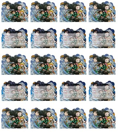 RZDQZY Demon Slayer Geburtstag Deko Demon Slayer Geburtstagsdeko Demon Slayer Geburtstag Einladung Kimetsu No Yaiba Geburtstag Einladungen Demon Slayer Geburtstag Karten Demon