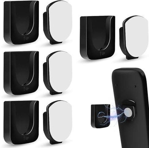 ZALHIN Soporte Magnético De Pared - 4 Piezas Organizador Mandos TV, Teléfono y Mando a Distancia - Accessori para Casa y Oficina
