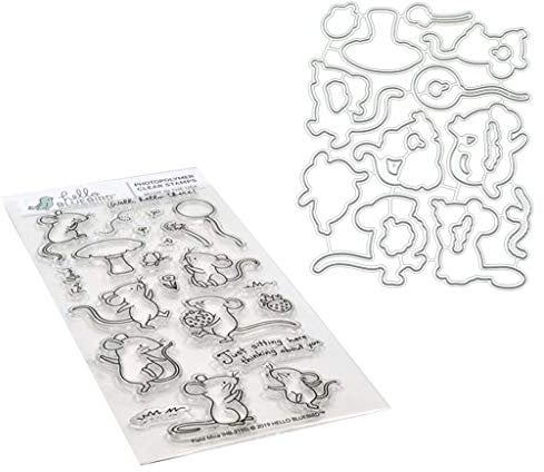 Transparente Stanzschablonen aus Metall, Motiv: Maus, Stanzschablonen für Bastelarbeiten, Prägepapier, Leder, Scrapbooking, Kartenherstellung, Papierkarten, Prägedekoration