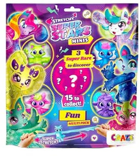Stretchy Superstars Minis Double - 2er Pack Elastische Actionfiguren für Kinder, Klebrige & Dehnbare Superhelden Figuren zu Sammeln