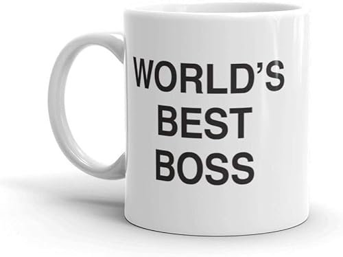 Top Banana Gifts Dunder Mifflin - Worlds Best Boss - Inspired by The Office - Ceramic Photo Mug
