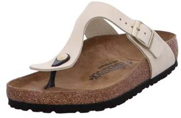 Birkenstock Gizeh Unisex-Sandalen, Ivory Ral 1013, 7.5 UK