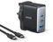 USB C Plug, Anker 100W USB C Charger, 736 Charger (Nano II 100W), 3-Port Fast Compact Wall Charger for MacBook Pro/Air, Google Pixelbook, ThinkPad, Dell XPS, iPad Pro, Galaxy S22/S20, iPhone 16/16Pro