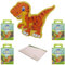 varivendo Notizblock +20 niedliche Figo Kinder Form-Pflaster Kinder Wundpflaster Kunterbunt (Dino)