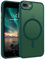 DUEDUE for iPhone 7 Plus/iPhone 8 Plus Case Magnetic [Compatible with MagSafe] Shockproof Full Camera Protection, Anti-Scratch Translucent Matte Back Case Cover for iPhone 7 Plus/8 Plus 5.5, Green