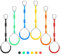 PELLOR Kinder Klettern Ringe, Multifunktions Turnringe, Multifunktions Trapeze Schaukel mit Kunststoff Turnringen Kinder Gymnastik Seilringe Gym Rings,für Garten Schaukel(6ER STÜCKE)