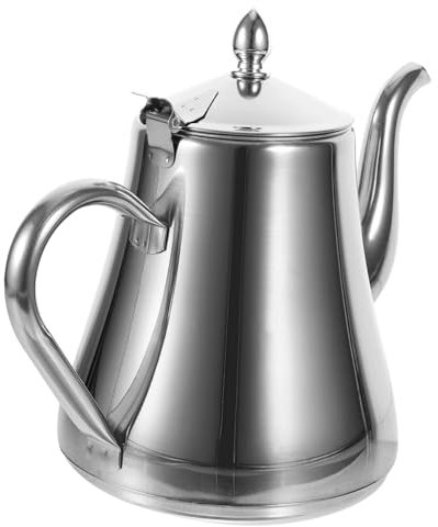 SHOWERORO Edelstahl Teekanne Mit Griff Für Herd Teekessel Sieb Praktisch Für Teeblätter Und Teesorten Leicht Zu Reinigen Und Aufzubewahren