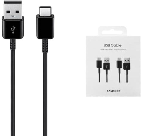 SAMSUNG Cavo USB-A a USB Type-C, 150cm (Multi Pack 2), Nero
