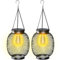 Collasis Solar Garden Lantern, 2 Pack, Black, Retro Warm White, Solar Powered, LED, IP65 Waterproof, Auto On/Off