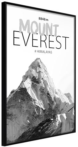 KunstLoft Poster 'Mount Everest' 20x30cm | Schwarzer Bilderrahmen | Full-HD-Druck auf hochwertigem Papier