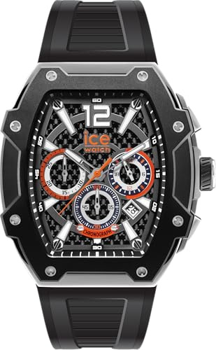 Ice-Watch - ICE boliday Steel - Schwarze Herrenuhr mit Silikonarmband (Large)