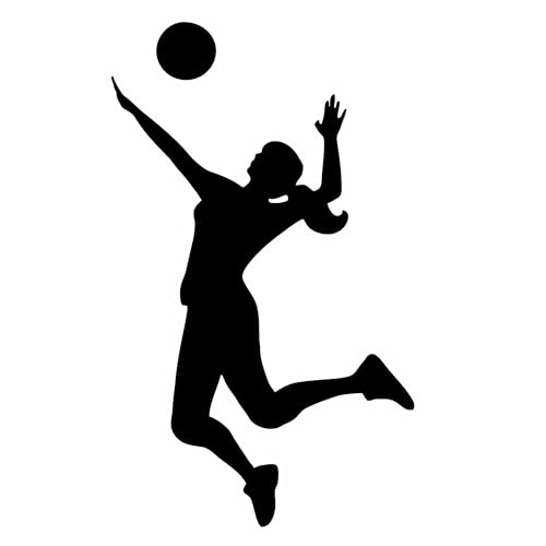 Volleyball Spielerin Sticker 20 x 12 cm Aufkleber Silhouette für alle glatten Flächen in vielen Farben