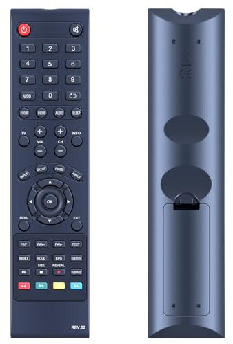 TCNOUMT TV Remote Control Replacement Suitible for Bush LCD LED TV REV02 D-REV.02 BPDP50HD BPDP42HD