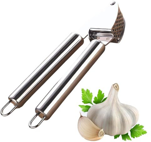 Presse Ail Presse Ail Inox Ecrase Ail Coupe Ail Presse Ail Inox Professionnel Eplucheur Ail Presse-Ail de Cuisine Professionnelle Ouverture et Fermeture Flexibles à 270°