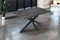 SAM Esstisch Josy | 120 x 80 cm | Holz-Optik in Grau | Spider-Gestell Metall schwarz | 40 mm Tischplatte mit Baumkante | Tisch für Esszimmer & Küche