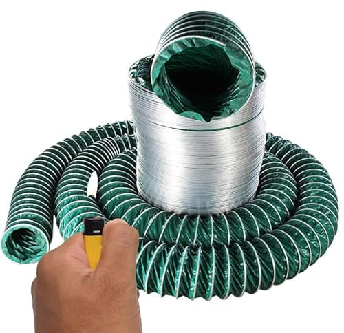 Tuyau evacuation Tuyau De Ventilation Flexible Isolé, Tuyau D'échappement Pour Atelier Automobile/sécheuse, Kit De Tuyau De Ventilation De Salle De Bain De 1/5/8/10 M De Long(5m/16ft,115mm(4 1/2))