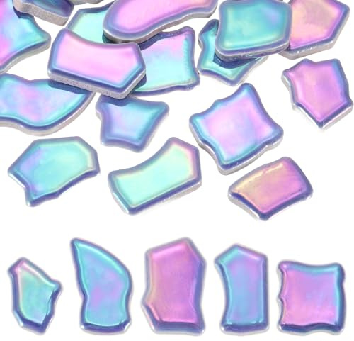 PATIKIL 500g/1.1LB Piastrelle Mosaico Ceramiche Irregolari Blu Scuro Lucido | 0.79-1.57 Frammenti Porcellana Smaltata, Per DIY Creazione Vasi Decorazione Casa, Pietre Mosaico All'Ingrosso
