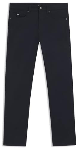 BOSS Herren H-Delaware5 Delaware Slim-Fit Hose aus elastischem Baumwoll-Satin