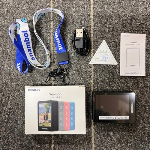 SHIMBOL CP5 Mini 2 Selfie Screen - Display esterno per smartphone sul retro della fotocamera, schermo vlog da 2,4 per iPhone e Android, 30 m con zoom 4x, otturatore Bluetooth (nero)