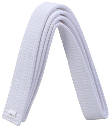 Qsvbeeqj Kampfsportgürtel für Kinder, Länge 180 cm, für Judo, Karate, weiß, weich