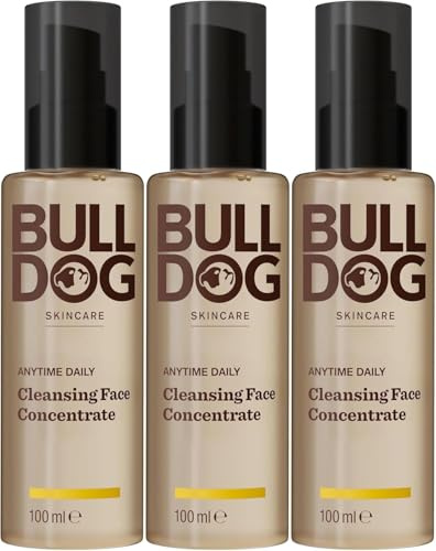 BULLDOG SKINCARE – Anytime Daily Cleansing Concentrate für Männer, Gesichtsreinigung, 100 ml, 3 Stück