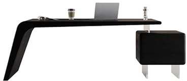 TEESONG Schminktisch, Schreibtisch, minimalistisches Arbeitsmöbel aus Holz, mit Anrichte, ideal für Zuhause und Büro