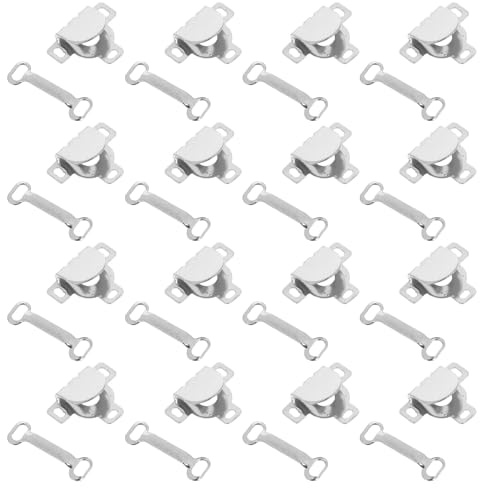 AKOOSY 20 Stück Metall Haken Ösen Unsichtbare Nähtaschenverschlüsse für BH Hose Rock Langlebige Nähbefestigung aus Metall für Kleidung Einfach Annähbar Silberfarben