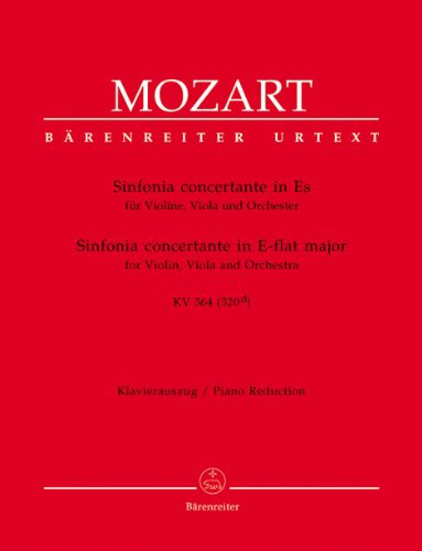Sinfonia concertante für Violine, Viola und Orchester Es-Dur KV 364 (320d). Stimmen, Urtextausgabe
