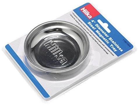Hilka Tools 11901004 Diameter Stainless Steel Magnetic Tray, 4-inch
