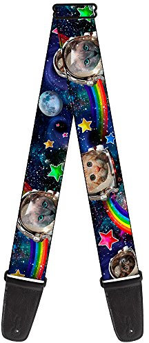 buckle-down Gitarrengurt Astronaut Cats in Space/Rainbows/Stars