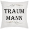 Crealuxe Traummann Zierkissen, Sofakissen, bedrucktes Kissen, Bauwollkissen