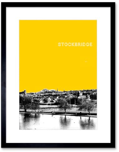 Wee Blue Coo Inverleith Edinburgh Scotland Scottish Landmark Yellow Framed Art Print