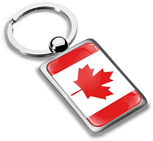 Biomar Labs® Porte-clés 3D en Métal Keychain Flag Drapeau National Canada, Cadeau pour Homme et Femme KK 226