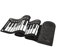Bnineteenteam Pianoforte Portatile Arrotolabile a Mano Tastiera Flessibile 49 Tasti roll up Tastiera Elettronica con 6 brani dimostrativi e 16 timbri per Principianti per Bambini(Nero)