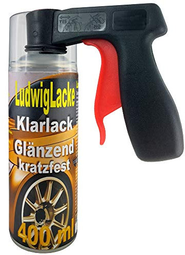 Klarlack glänzend Spraydose 1 x 400ml + Haltegriff