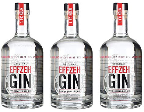 Effzeh Handcrafted Dry Gin 0,5l 500ml (42% Vol) - 3er Pack- [Enthält Sulfite]