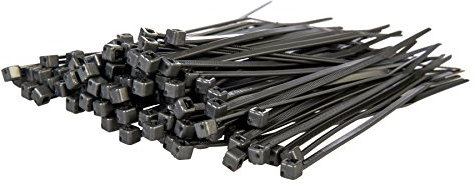GTSE 6” Silver/Gray Zip Ties, 100 Pack, 40lb Strength, UV Resistant Strong Nylon Cable Ties, Self-Locking 6 Inch Tie Wraps