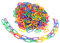 Feelfly Plastic Hooks Chain Links, 400 Pcs Rainbow Color Plastic C-clips Hooks Chain Links C-links Kids Educational Learning Toy Rat Parrot Bird Toy Cage Parts