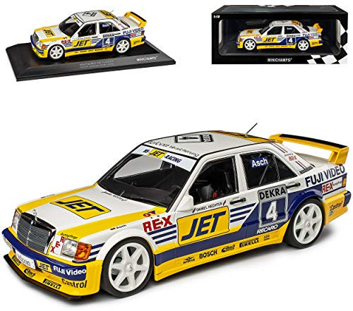 Mercedes-B C-Klasse 190E W201 2.5-16 EVO 1 Team MS-Jet Roland Asch DTM 1989 1982-1993 limitiert 1 von 300 1/18 Minichamps Modell Auto mit individiuellem Wunsc..