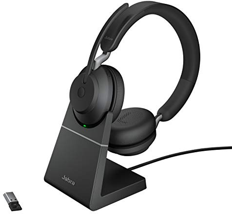 Jabra Evolve2 65 - USB-A UC Stereo with Charging Stand - Black Schnurlose NEU